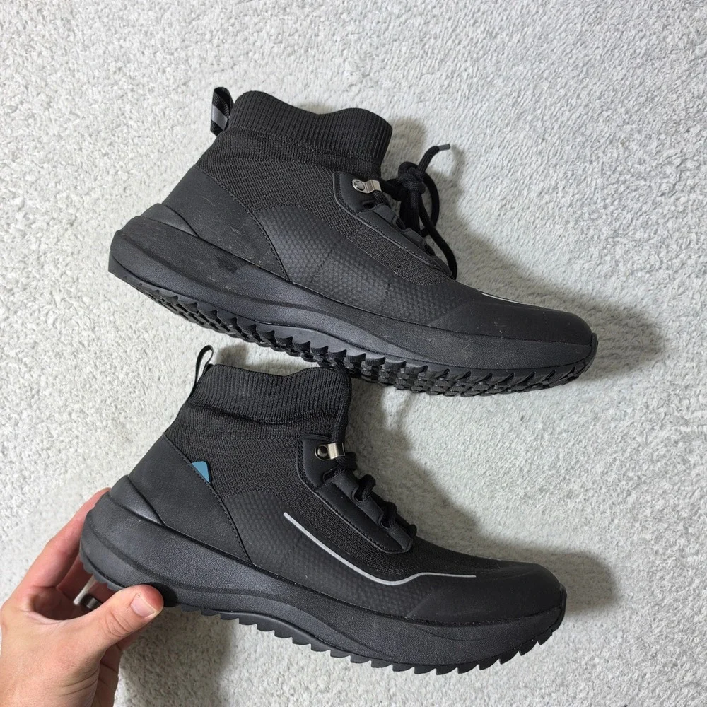 Vessi Stormburst High Top Women Size 11 Black Waterproof Sneakers Boots MINT